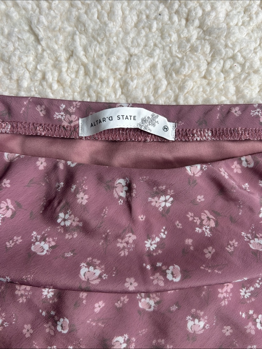 Altar'd State Dusty Rose Floral Maxi Skirt - Picture 2 of 4